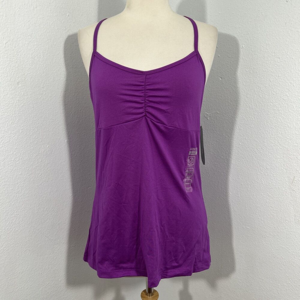 BCG Tank Top Womens Large Purple Babydoll Sleeveless Y2K
